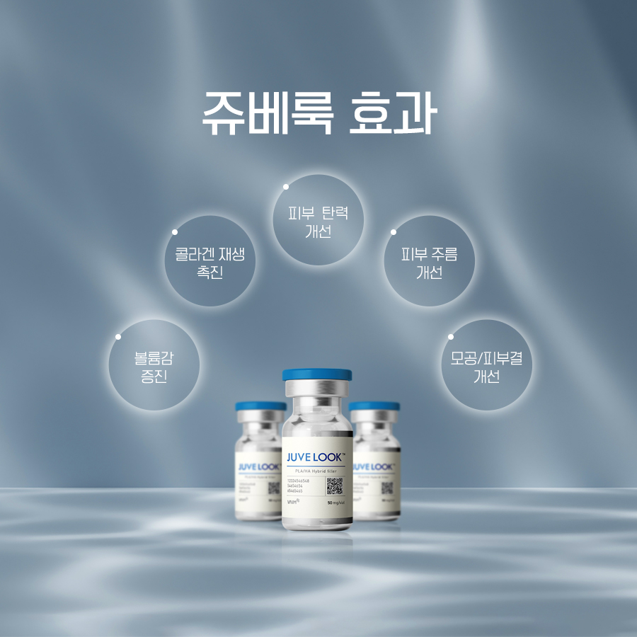 쥬베룩 피부 탄력 잔주름 볼륨 모공 피부결 개선 효과 안내 이미지