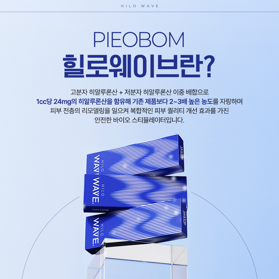 고분자와 저분자 히알루론산을 배합한 힐로웨이브 제품 안내